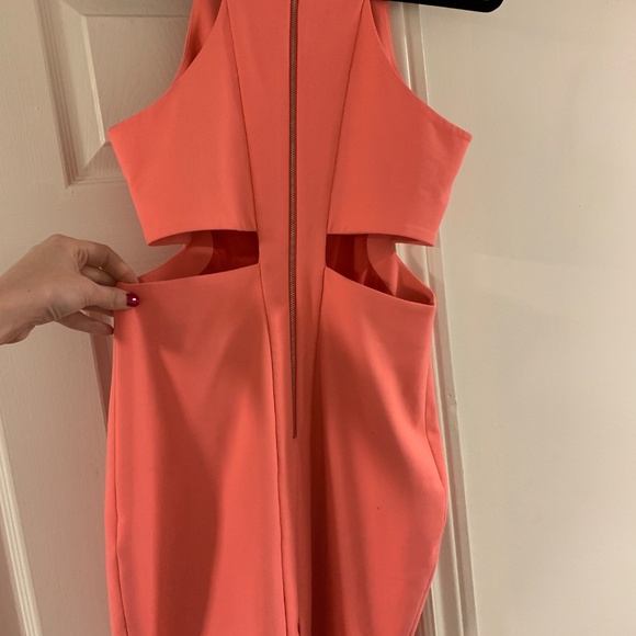 Neon Pink Cut-Out Dress - Picture 6 of 6